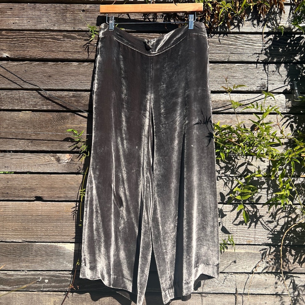 Madewell Taupe Velvet Pull-On Crop Pant - Size L